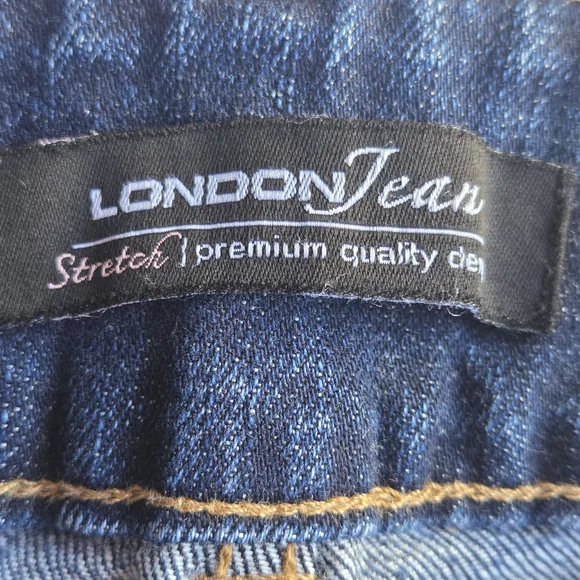 LONDONJEAN Dark Blue Stretch Bootcut Jeans - Picture 10 of 11